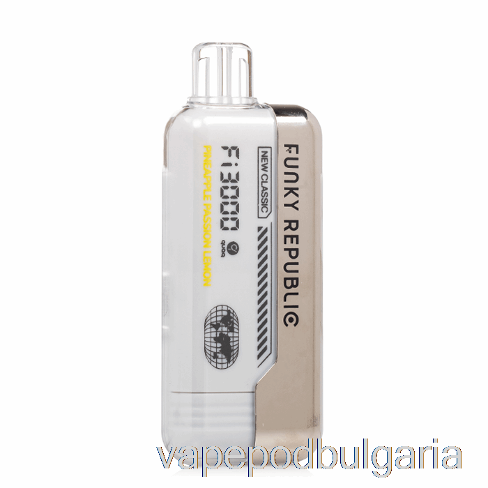 Vape 10000 Дръпки Funky Republic Fi3000 Disposable Pineapple Passion Lemon